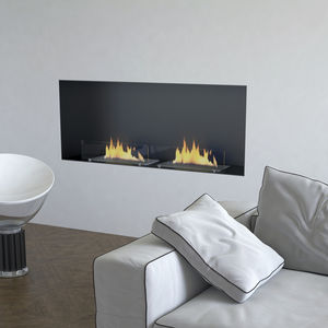 chimenea de bioetanol / moderna / hogar abierto / encastrable
