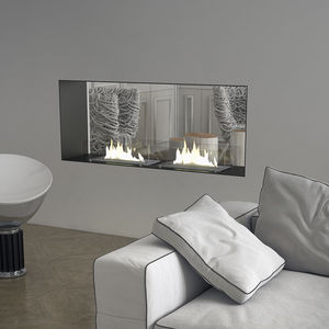 chimenea de bioetanol / moderna / hogar abierto / de doble cara