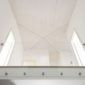 balaustrada de vidrio / de aluminio / de panel / para escalera