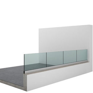 balaustrada de vidrio / de aluminio / de panel / para terraza