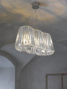 lámpara suspendida / moderna / de interior / de cristal