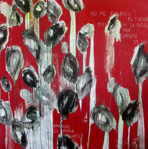 pintura acrílica / abstracto / para hotel