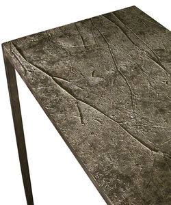 consola moderna / de metal patinado / de cemento / rectangular