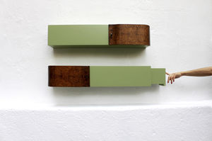 estantería mural / de diseño original / de madera