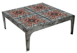 mesa de centro / de interior / de diseño original / de metal patinado