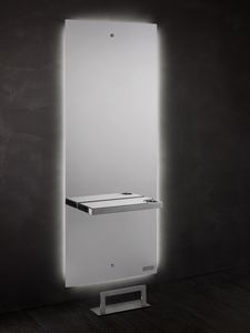 tocador moderno / de aluminio / de pared / para peluquería