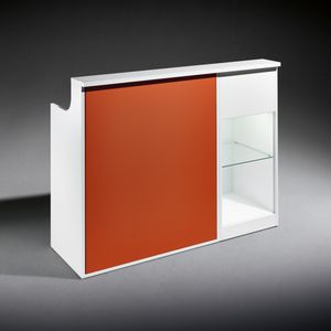 mostrador de recepción modular / laminado / de cuero