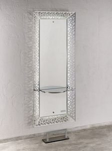 tocador moderno / de vidrio / de pared / para peluquería