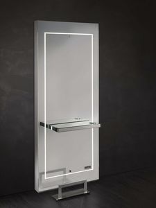 tocador moderno / de aluminio / de pared / para peluquería
