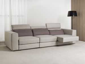 sofá moderno / de tejido / reclinable