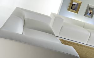 sofá moderno / de cuero / 3 plazas / con reposabrazos