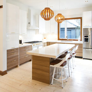 cocina moderna / de melamina / con isla / en L