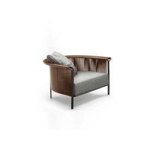 sillón clásico / de tejido / de cuero / de metal pintado