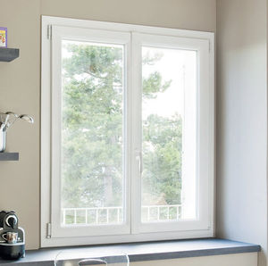 ventana abatible / oscilobatiente / de fuelle / de PVC