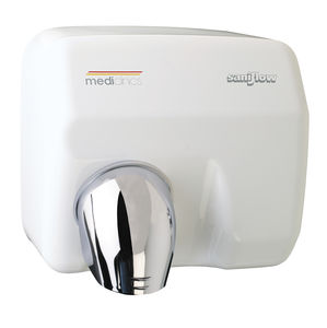 secador de manos automático / empotrable / de pared / de acero