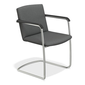 silla de visita moderna / con reposabrazos / tapizada / apilable