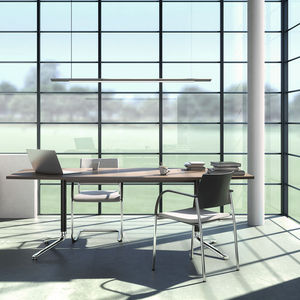 silla de visita moderna / con reposabrazos / tapizada / cantilever