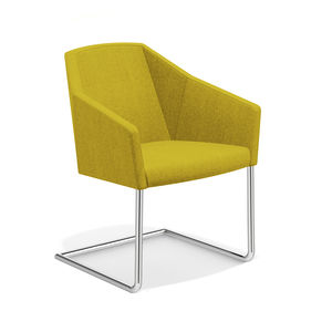 silla de visita moderna / con reposabrazos / cantilever / patín