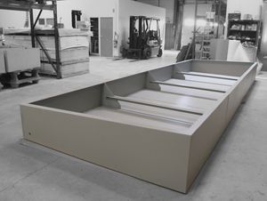 jardinera de acero / a medida / modular / para espacio público