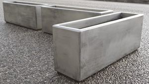 jardinera de fibrocemento / rectangular / a medida / moderna