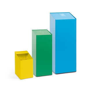 cubo de basura de reciclaje / contenedor / de metal / moderno