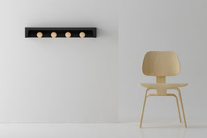 perchero mural / moderno / de madera / para el sector servicios
