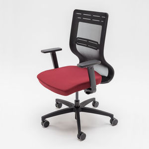 sillón de oficina moderno / de tejido / de metal / con ruedas