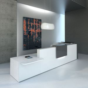 mostrador de recepción de esquina / modular / de melamina