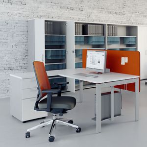 escritorio para open space / de acero con revestimiento en polvo / de melamina / moderno