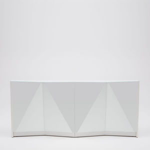 mostrador de recepción modular / de vidrio / con luz