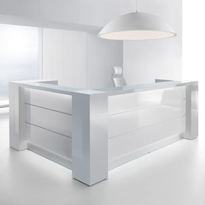 mostrador de recepción modular / de esquina / laminado / de aluminio