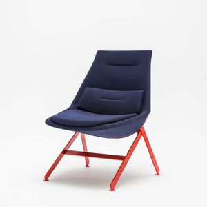 sillón de oficina moderno / de tejido / de metal / ergonómico