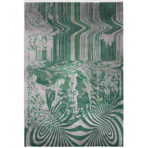 alfombra moderna / con motivos / de lana / rectangular