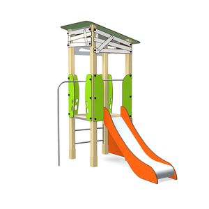 estación de juego para espacio público / de madera / de aluminio