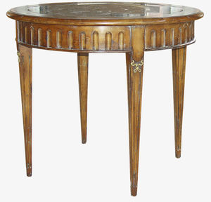 mesa de estilo / de mármol / redonda / blanca