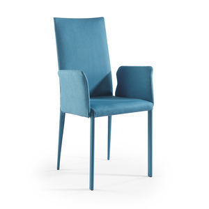 silla moderna / con reposabrazos / tapizada / de tejido
