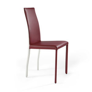 silla moderna / tapizada / de tejido / de cuero