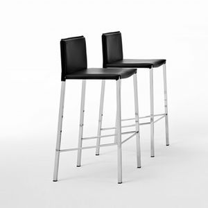 silla de bar moderna / tapizada / con reposapiés / patín