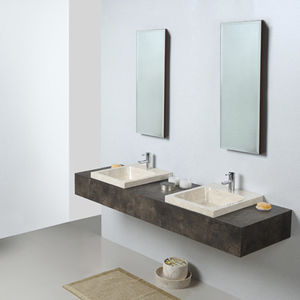 encimera de lavabo doble / de material compuesto