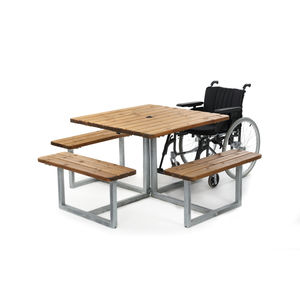 mesa de pícnic / cuadrada / de exterior / moderna