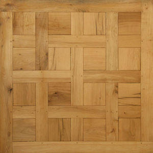 parquet en losas / macizo / para pegar / de roble