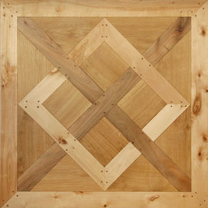 parquet en losas / macizo / para pegar / de roble