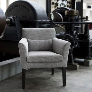 sillón clásico / de tejido / de wengué / naranja