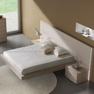 cama flotante / de matrimonio / moderna / con cabecero