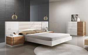 cama flotante / de matrimonio / moderna / con cabecero
