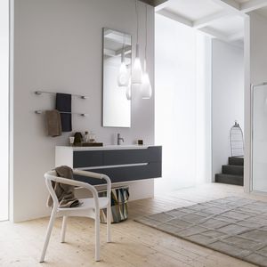 mueble de lavabo suspendido / de MDF / laminado / de madera