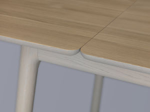 mesa de comedor moderna / de madera maciza / rectangular / profesional