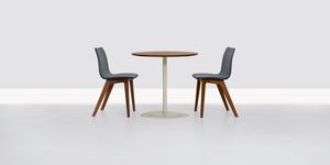 mesa moderna / de acero / de madera maciza / rectangular