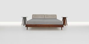 cama doble / estándar / moderna / de madera maciza