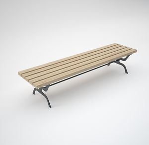 banco público / para jardín / de vestuario / moderno
